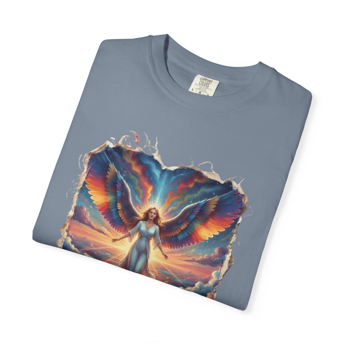 "Rainbow Angel" Unisex Garment-Dyed Tee