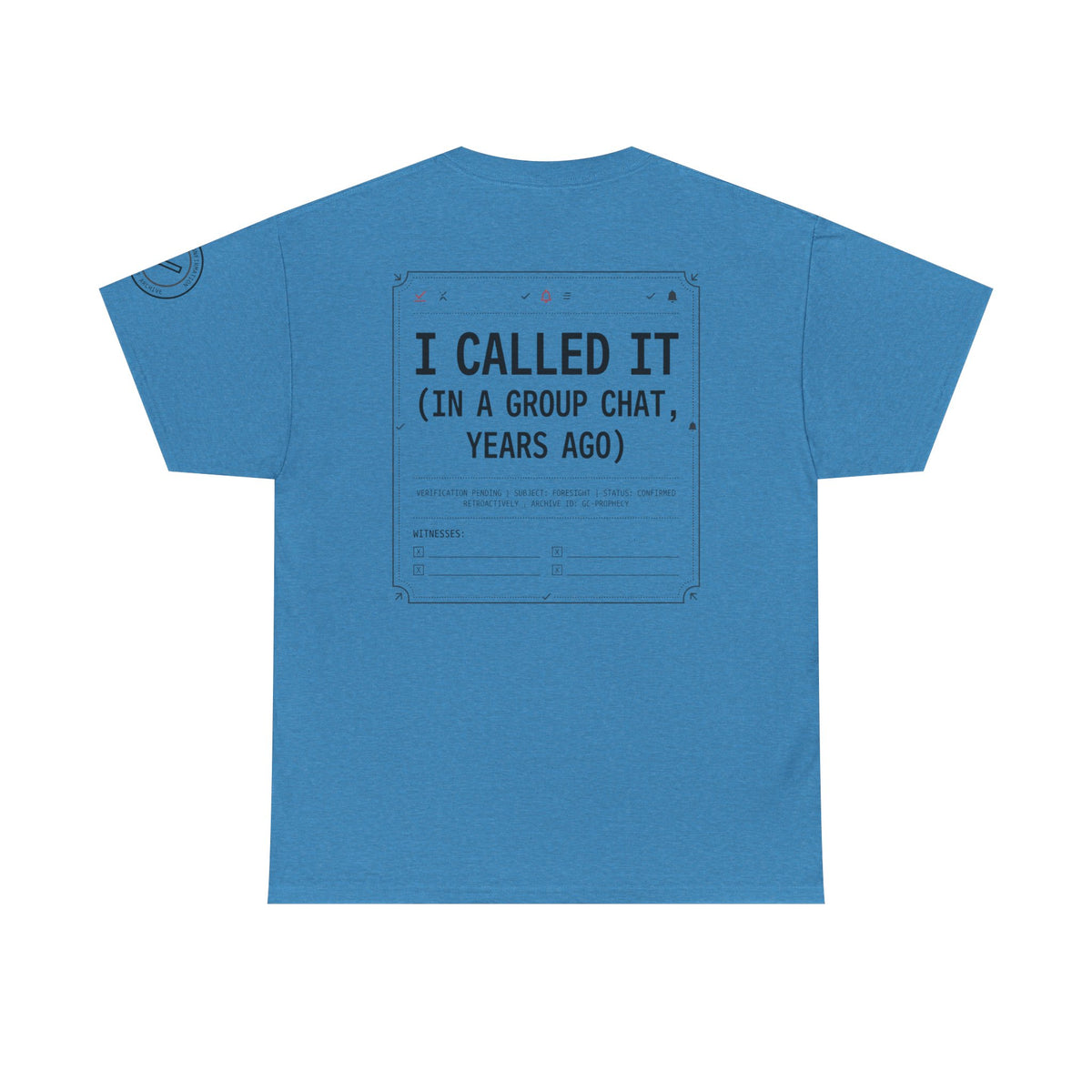 Color: Heather Sapphire | Group Chat Premium Graphic Tee