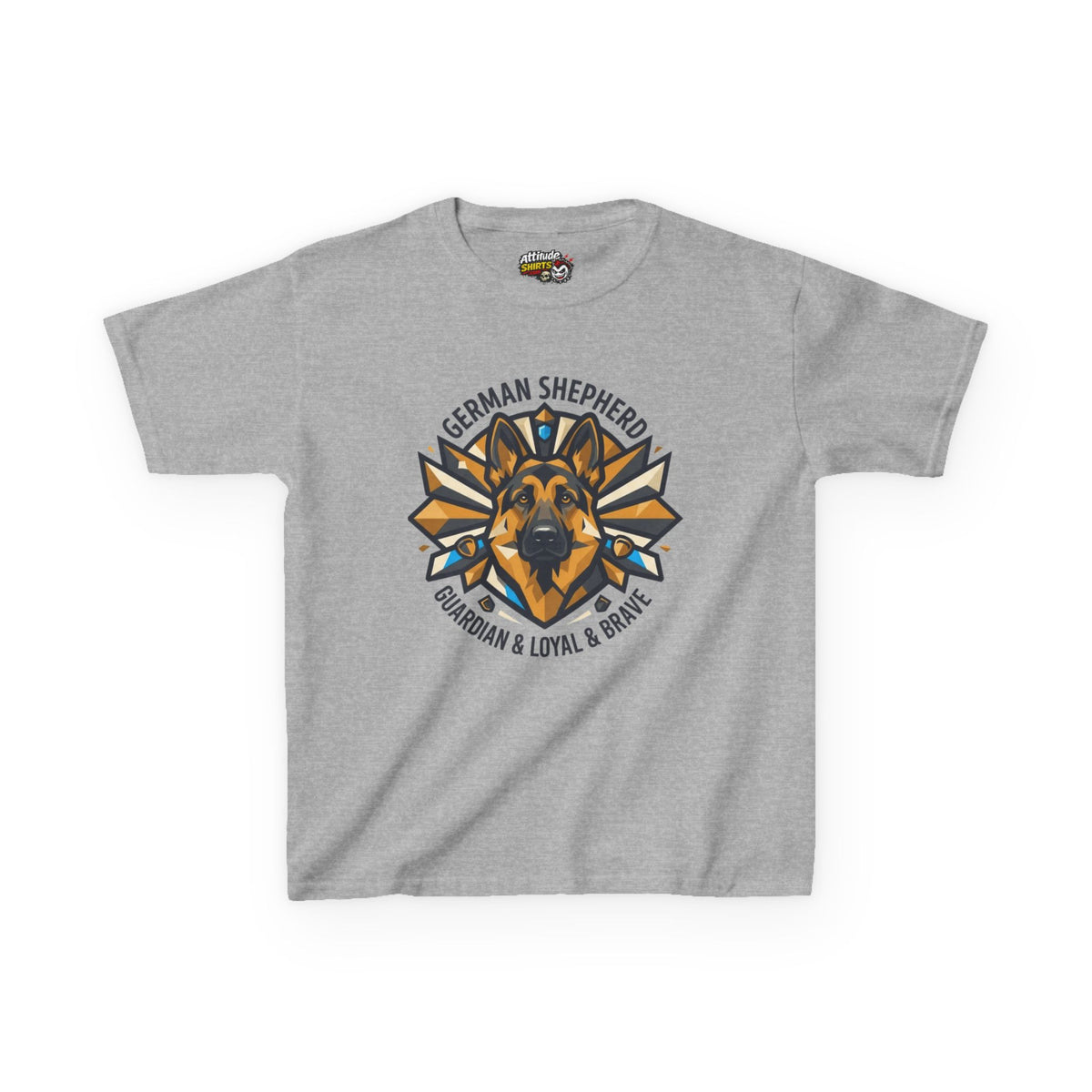 "German Shepherd Guardian Loyal Brave" Kids Tee