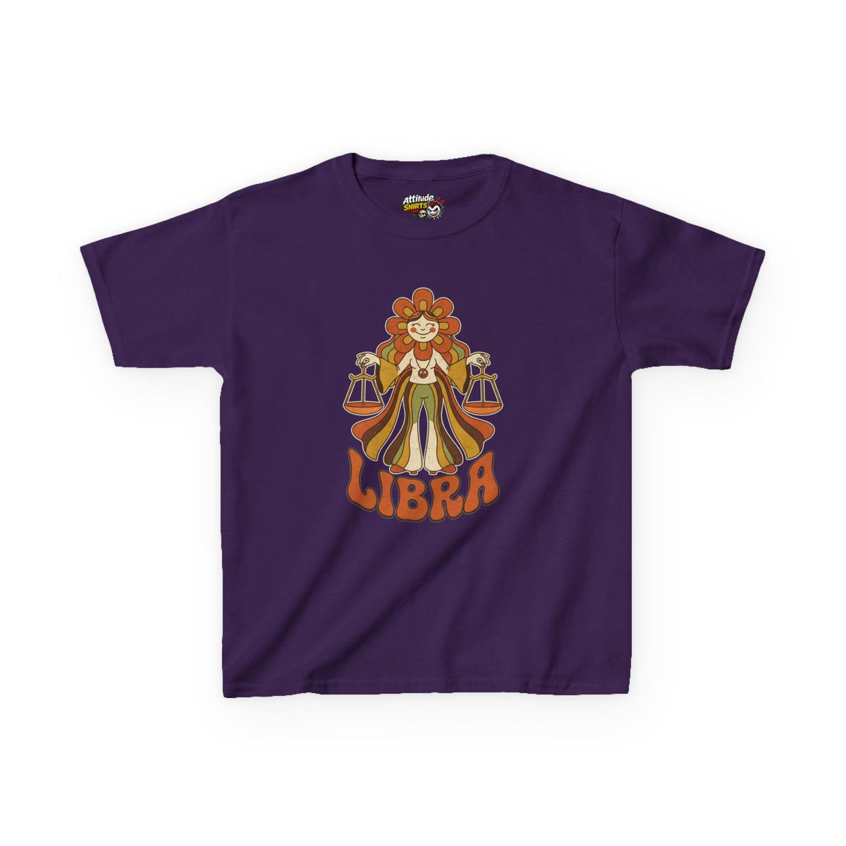 "Retro Mascot Groovy Libra" Kids Tee