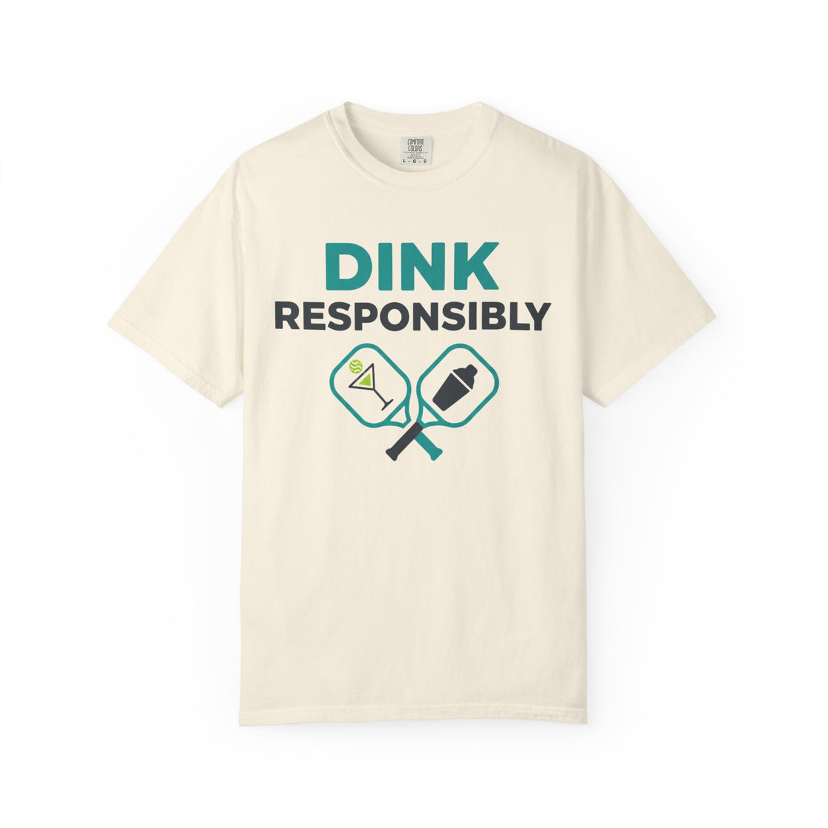 Color: Ivory | Dink Responsibly 2 Unisex Garment-Dyed T-shirt