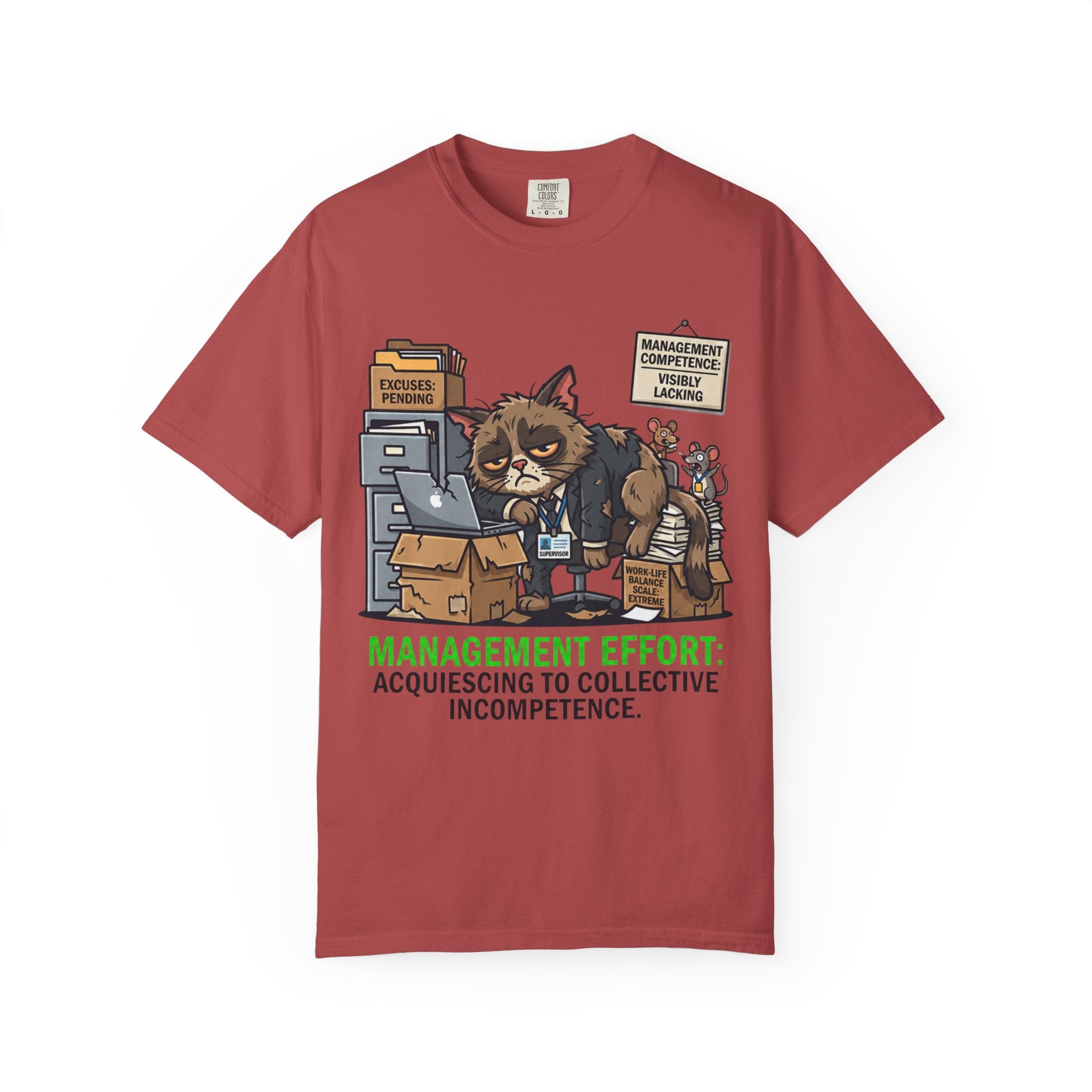 "Acquiescing to Collective Incompetence" Unisex Garment-Dyed Tee