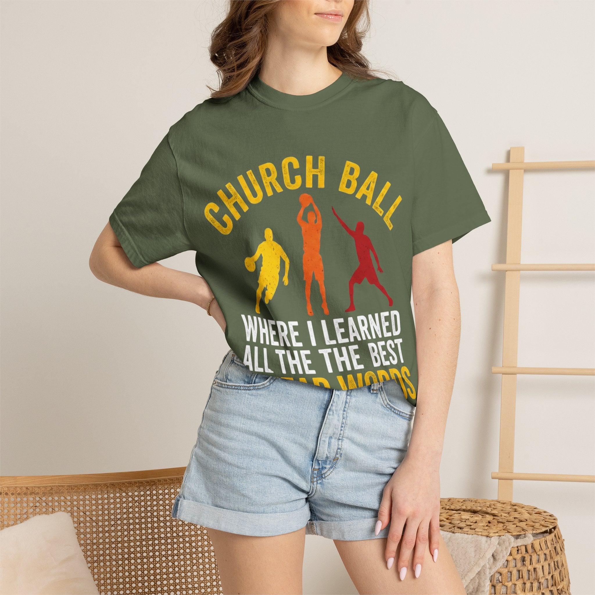 "Church Ball Swear Words" Unisex Garment-Dyed T-shirt