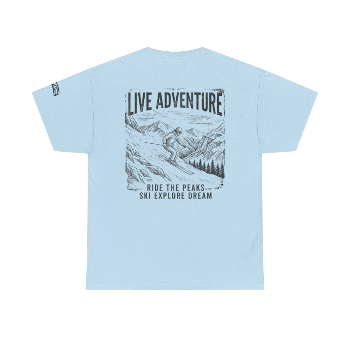 Color: Light Blue | Live Adventure - Ski Premium Graphic Tee