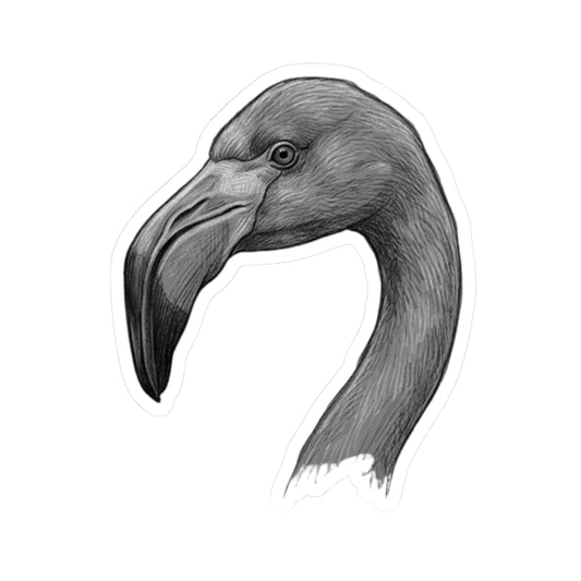 "Pencil Sketch Art Flamingo" Sticker