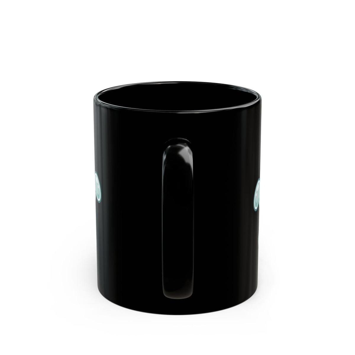 "Ghost Flakes" Black Ceramic Mug — Graphic