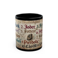 "Multilingual" Black Ceramic Mug