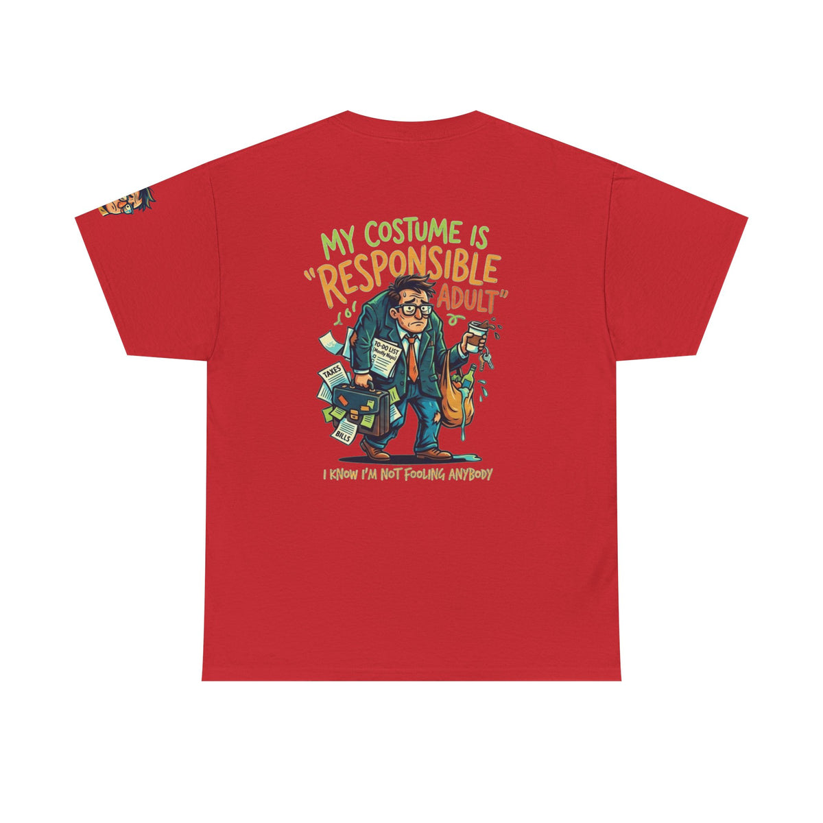 Color: Red | Responsible Adult Costume Premium Graphic Tee