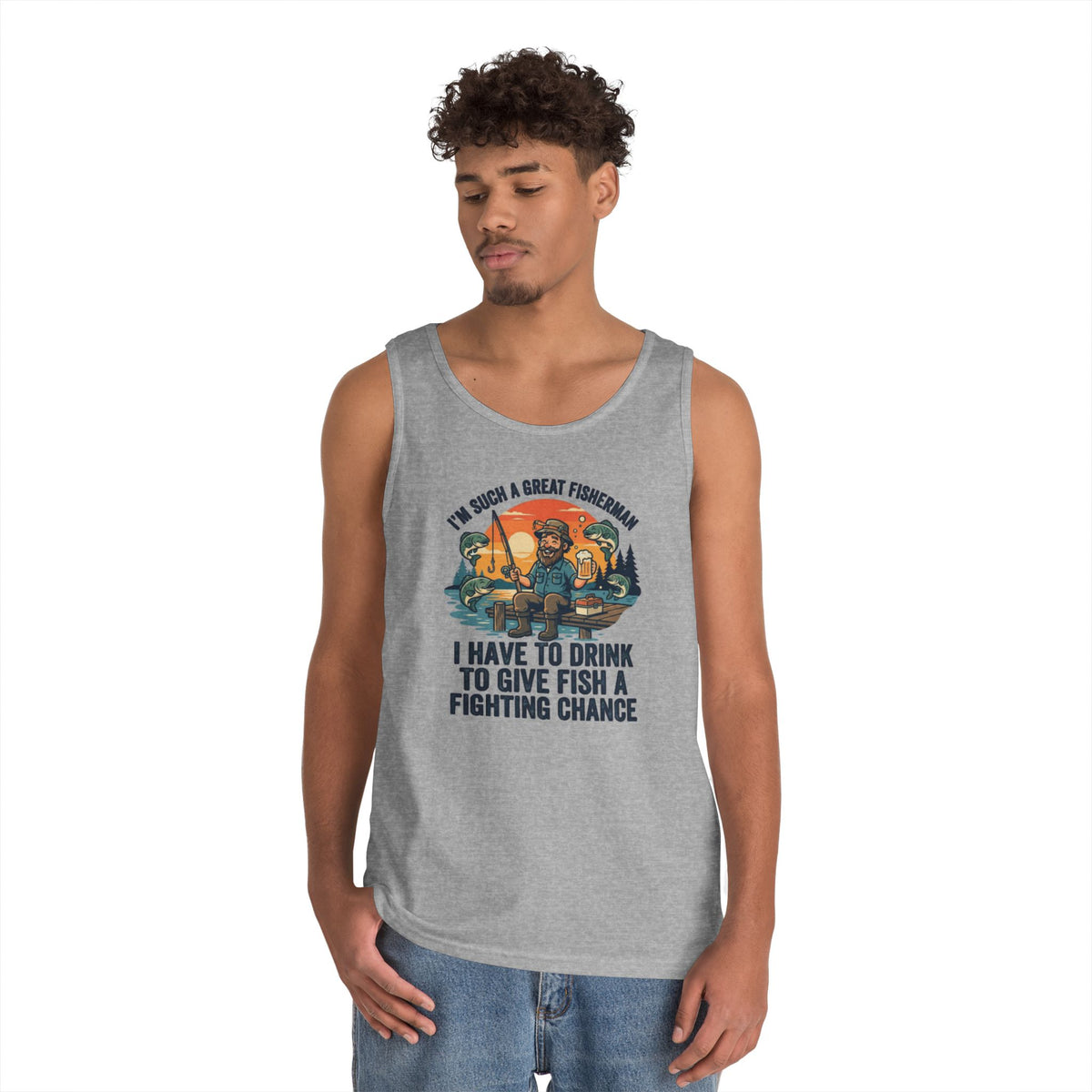 "Drink to Give Fish a Fighting Chance" Tank Top