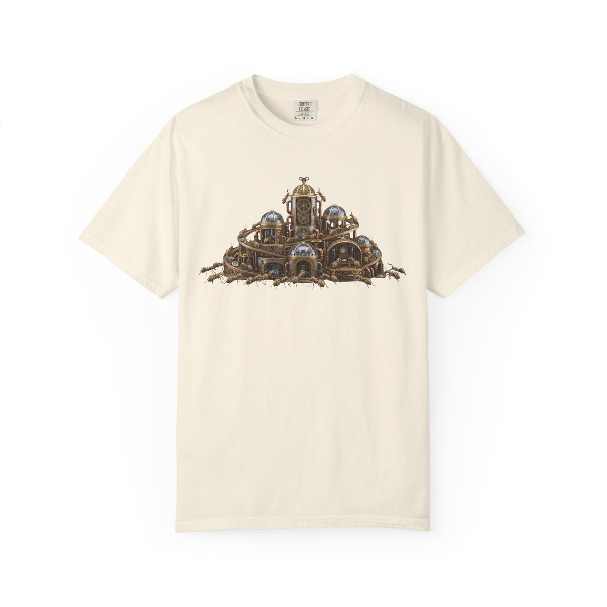 Color: Ivory | Cyber Ants Unisex Garment-Dyed Tee