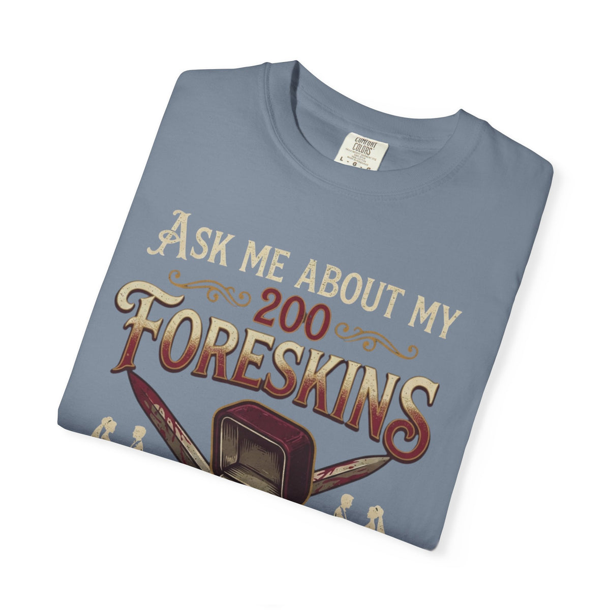 "Good Book Series 200 Foreskins" Unisex Garment-Dyed Tee