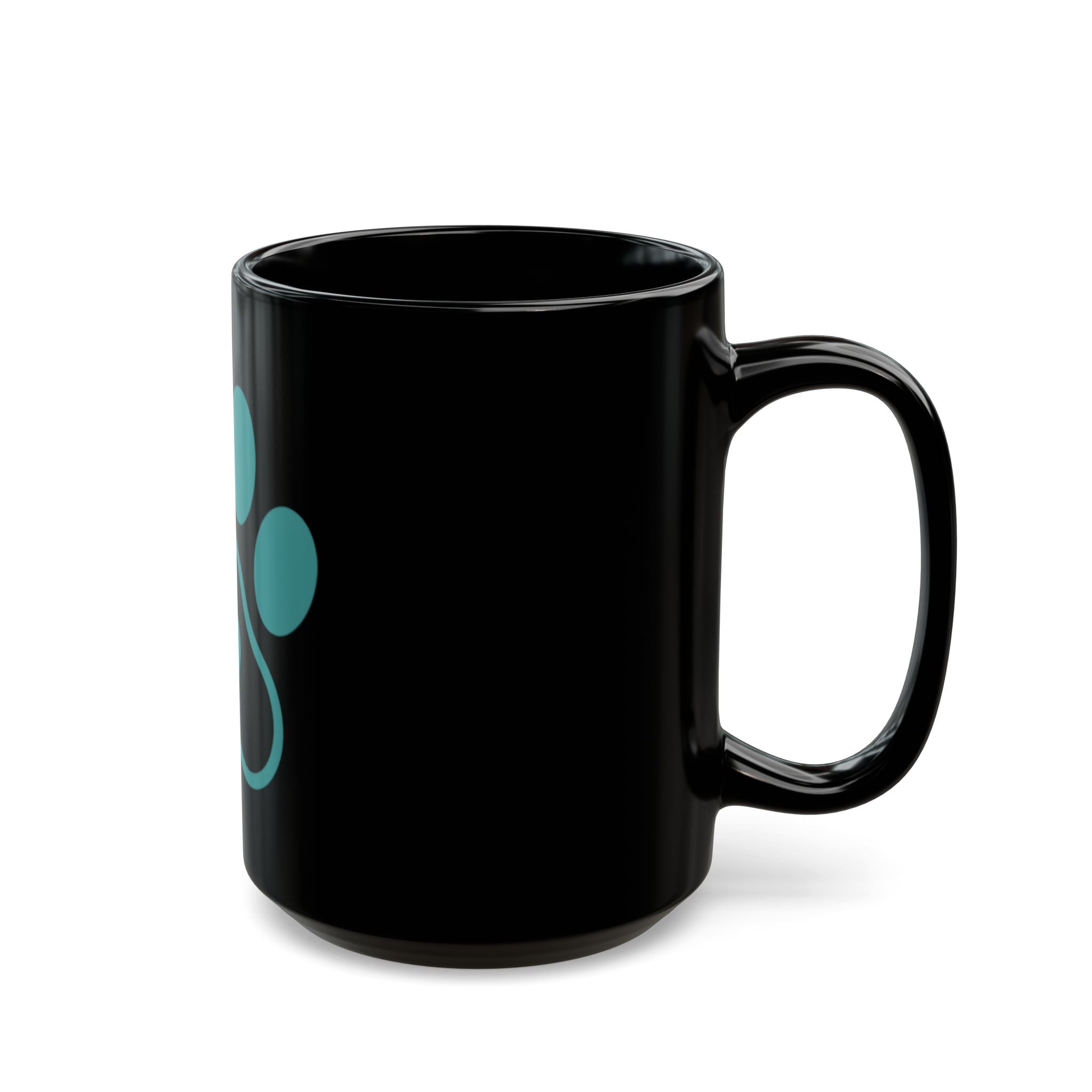 "Dog Mom" Black Ceramic Mug — Graphic