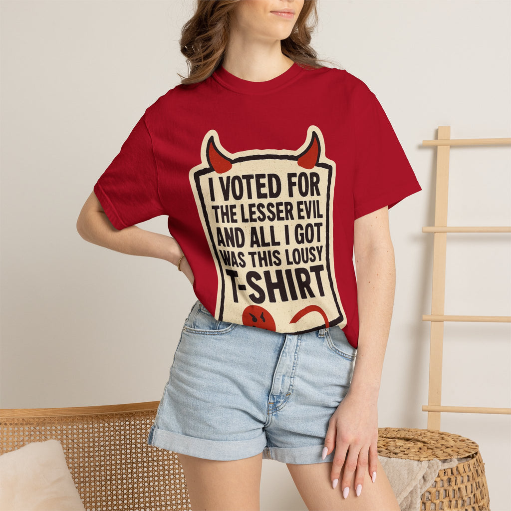 "Lesser Evil" Unisex Garment-Dyed T-shirt