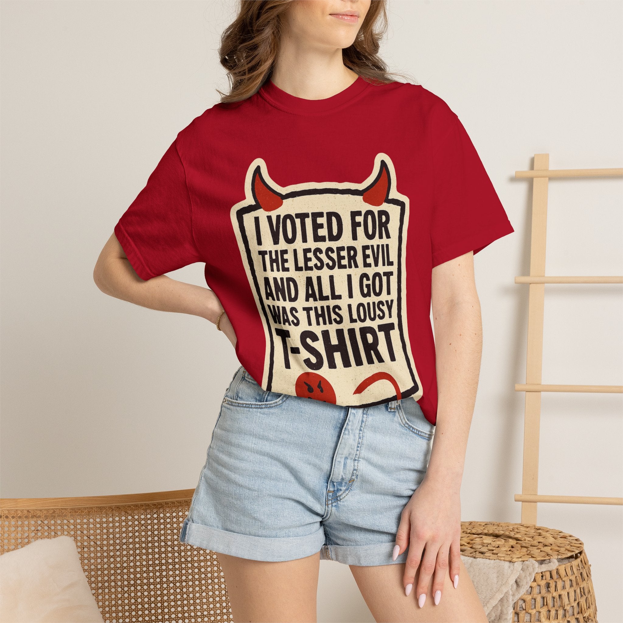"Lesser Evil" Unisex Garment-Dyed T-shirt