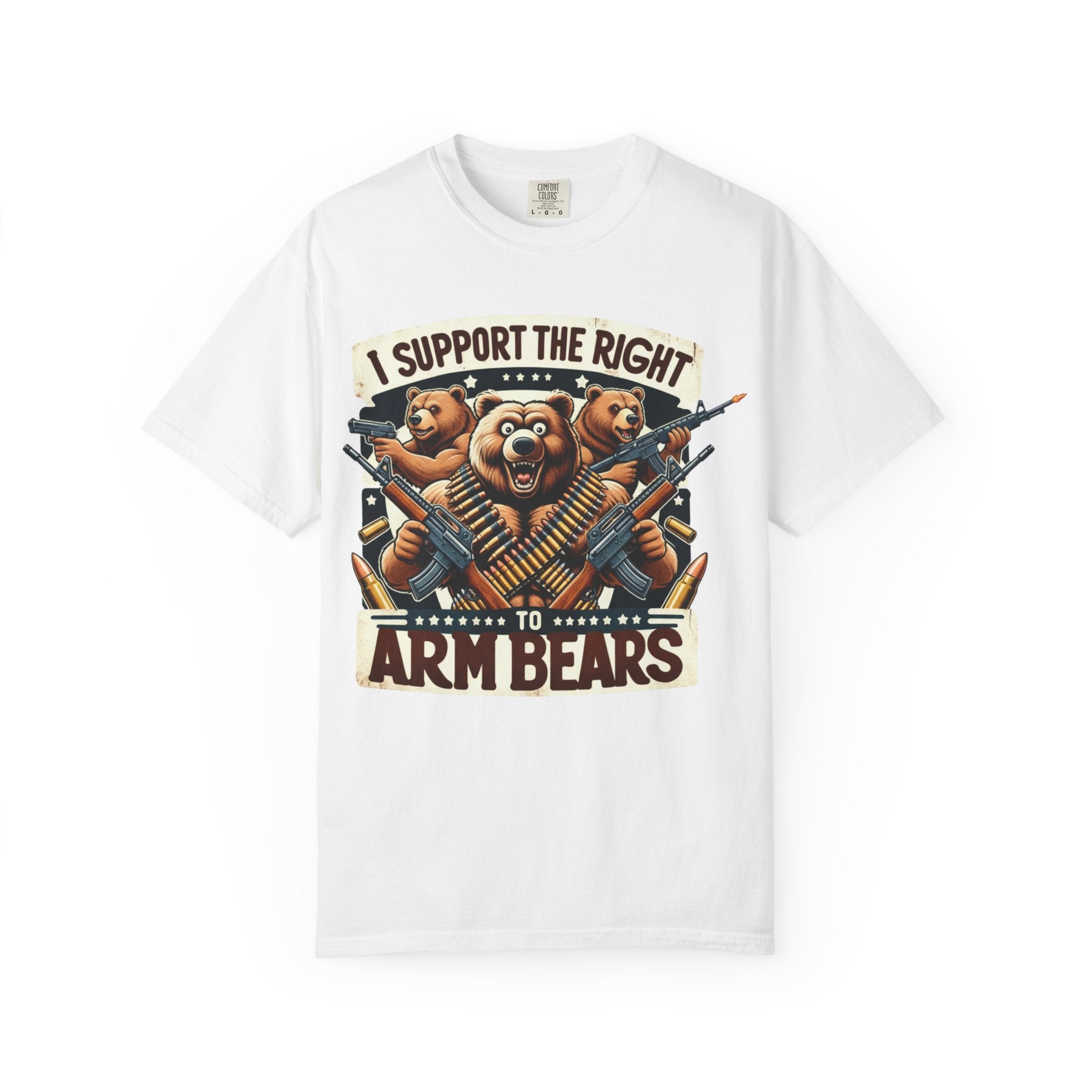 "The Right to Arm Bears (Tactical Trio)" Unisex Garment-Dyed T-shirt