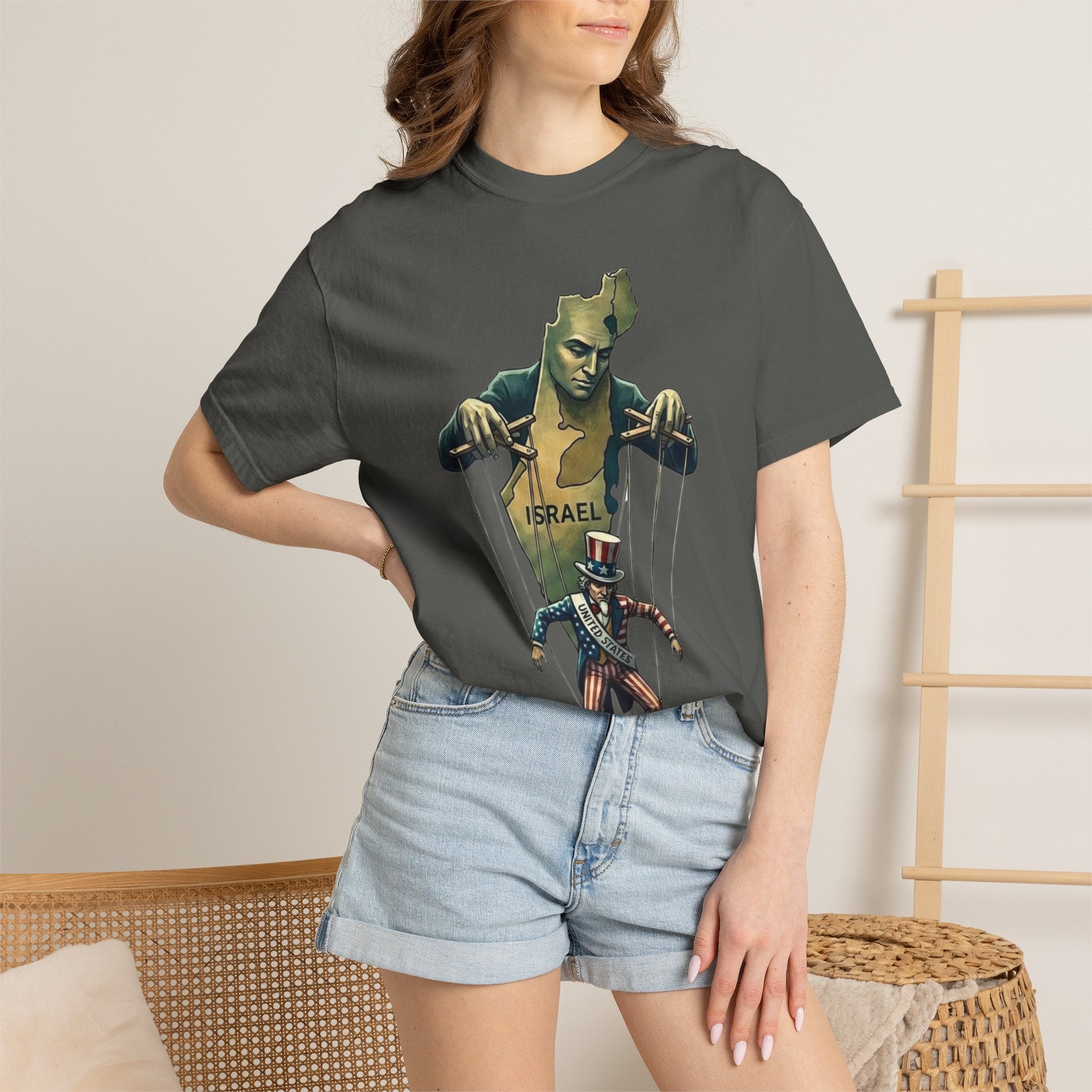 "The Global Puppet Master" Unisex Garment-Dyed T-shirt