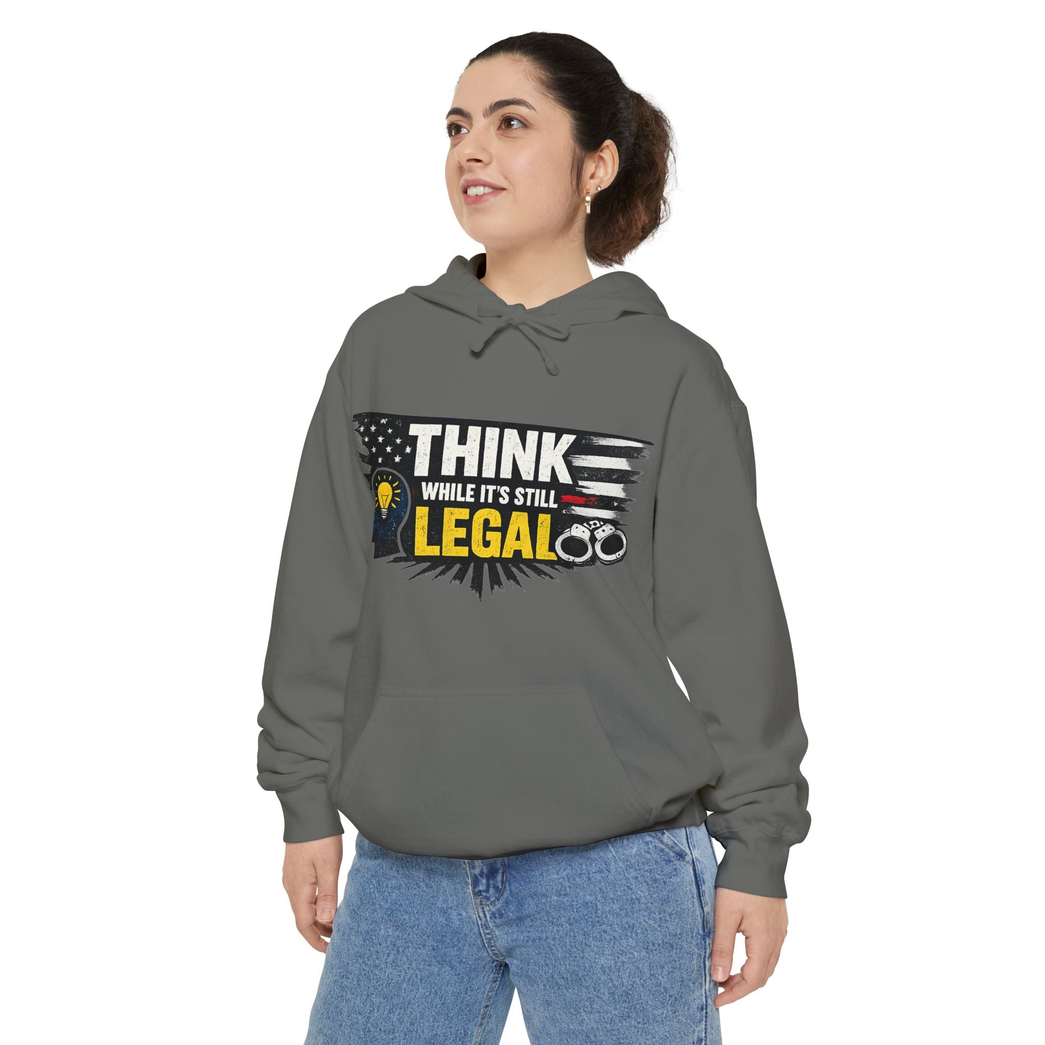 Think (Apparently It's Revolutionary) | Garment-Dyed Hoodie — AttitudeShirts