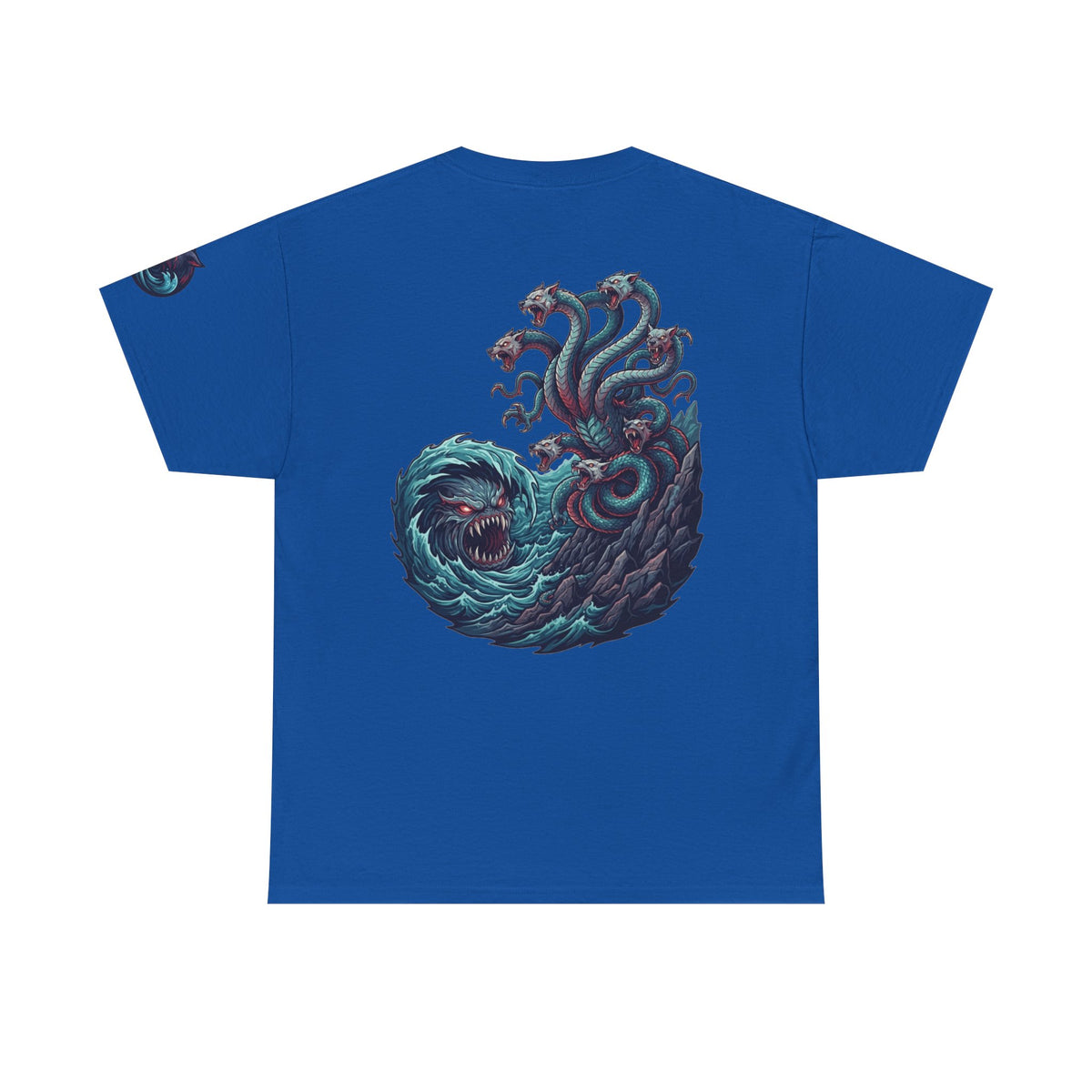 Color: Royal | Charybdis and Scylla (Greek Mythology) Premium Graphic Tee