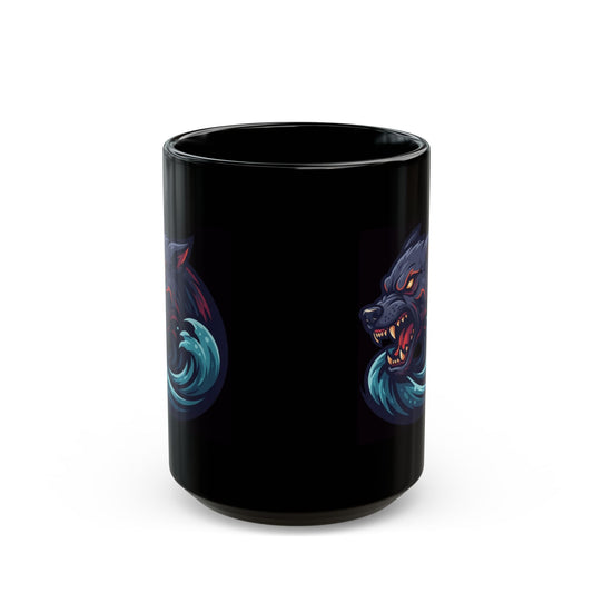"Charybdis and Scylla (Greek Mythology)" Black Ceramic Mug — Graphic