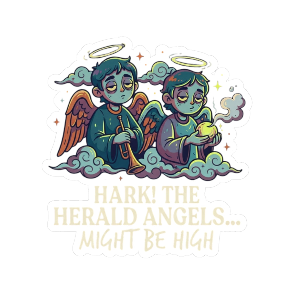 "Hark The Herald Angels" Sticker — Main