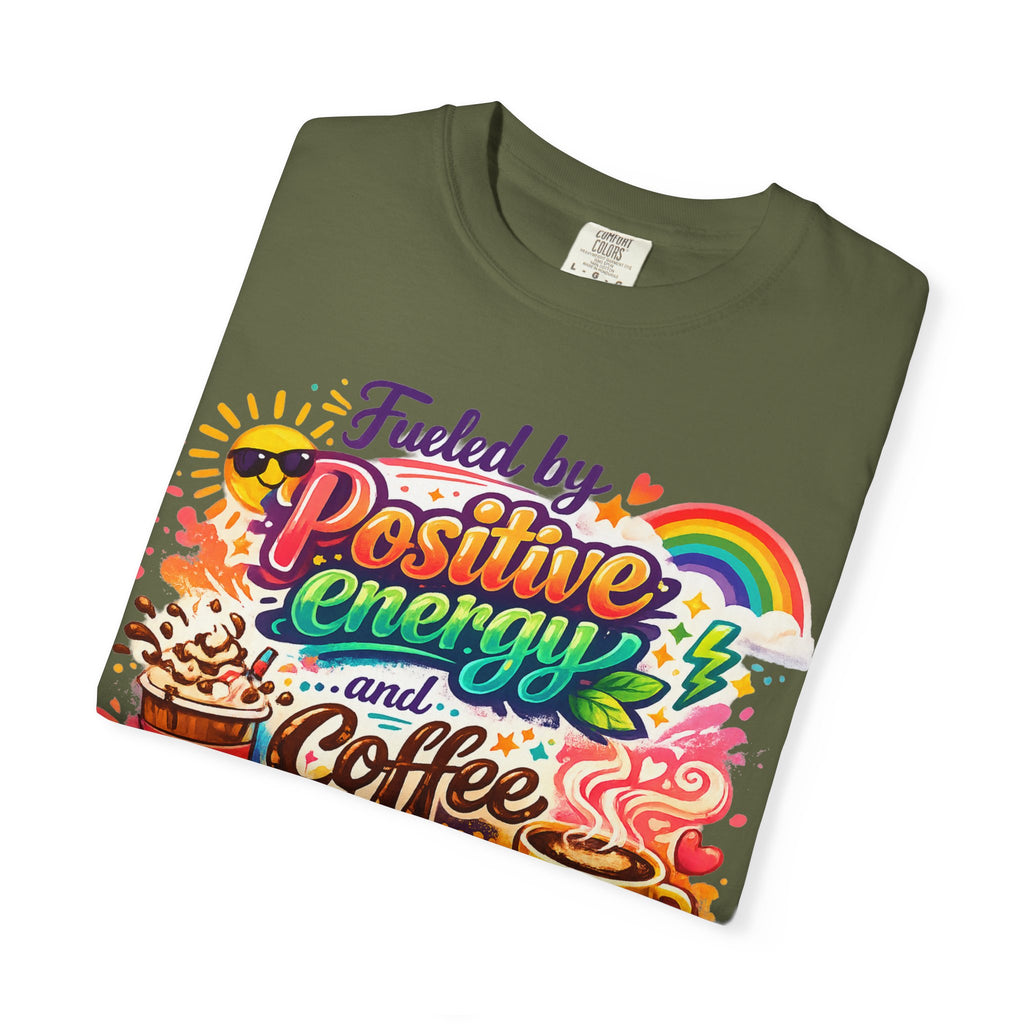"The Caffeine-Induced Optimist" Unisex Garment-Dyed T-shirt