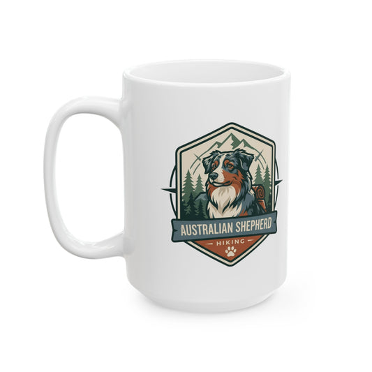 "Australian Sheperd" White Ceramic Mug