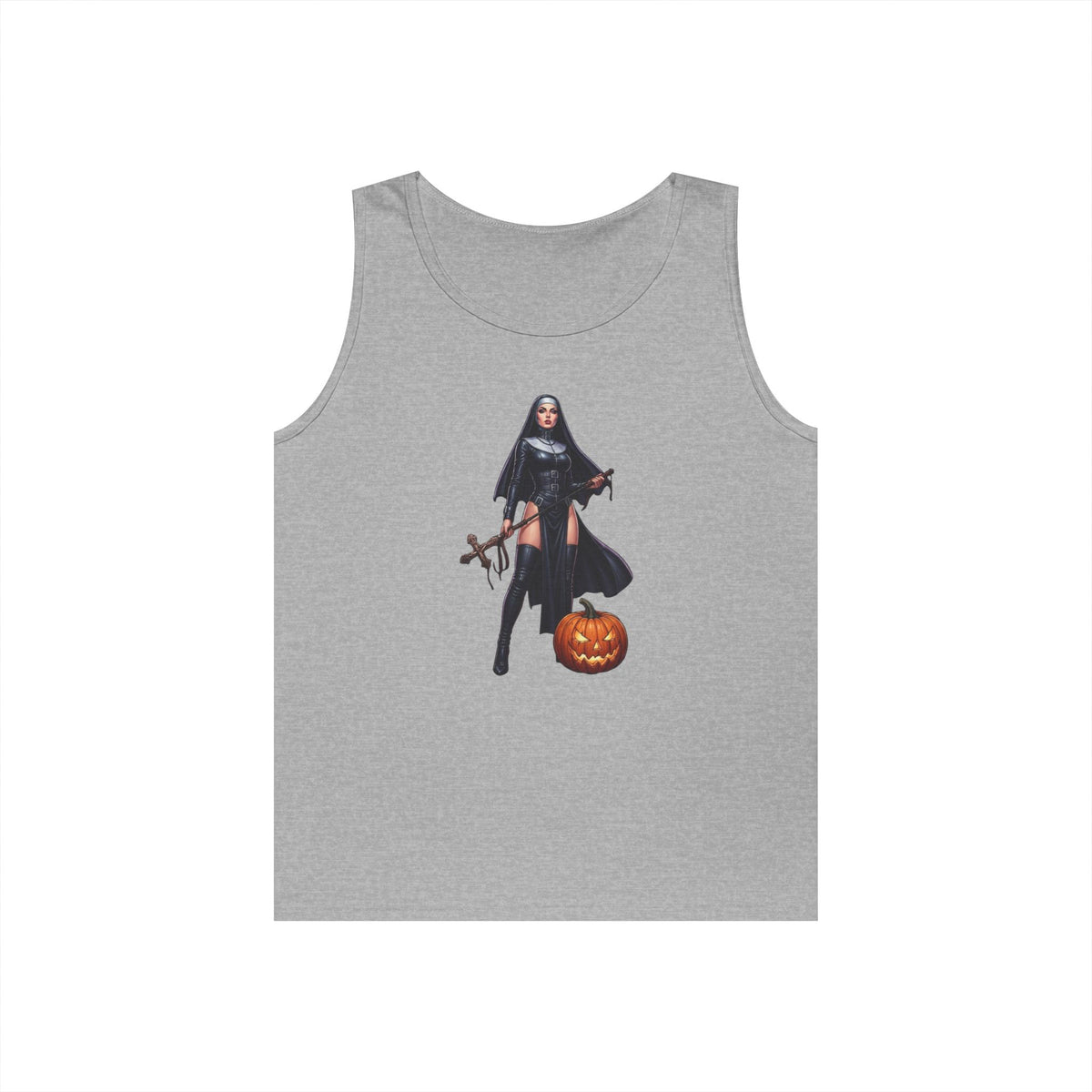 Color: Sport Grey | Sexy Halloween Nun Tank Top