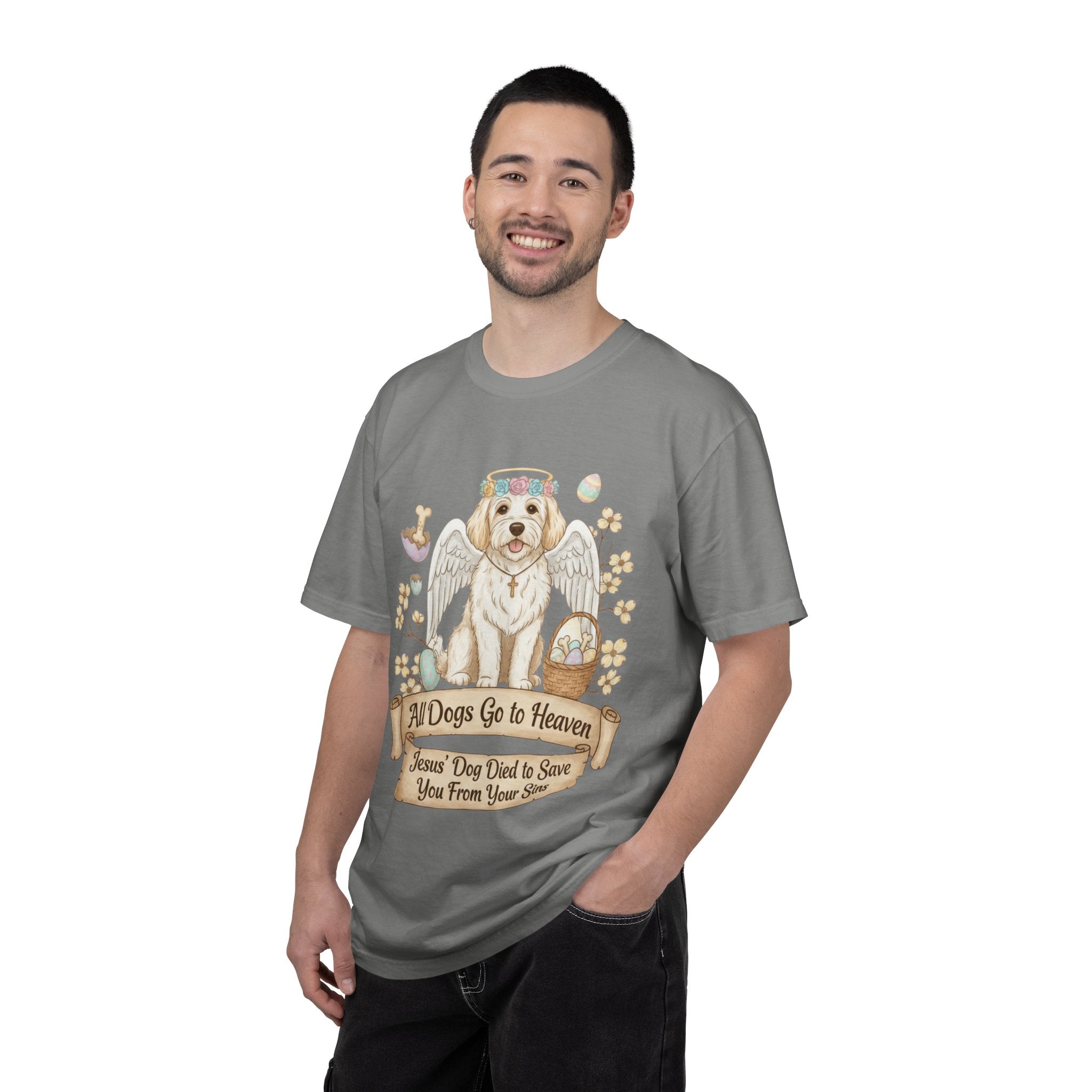 "All Dogs Go to Heaven 2" Unisex Garment-Dyed T-shirt