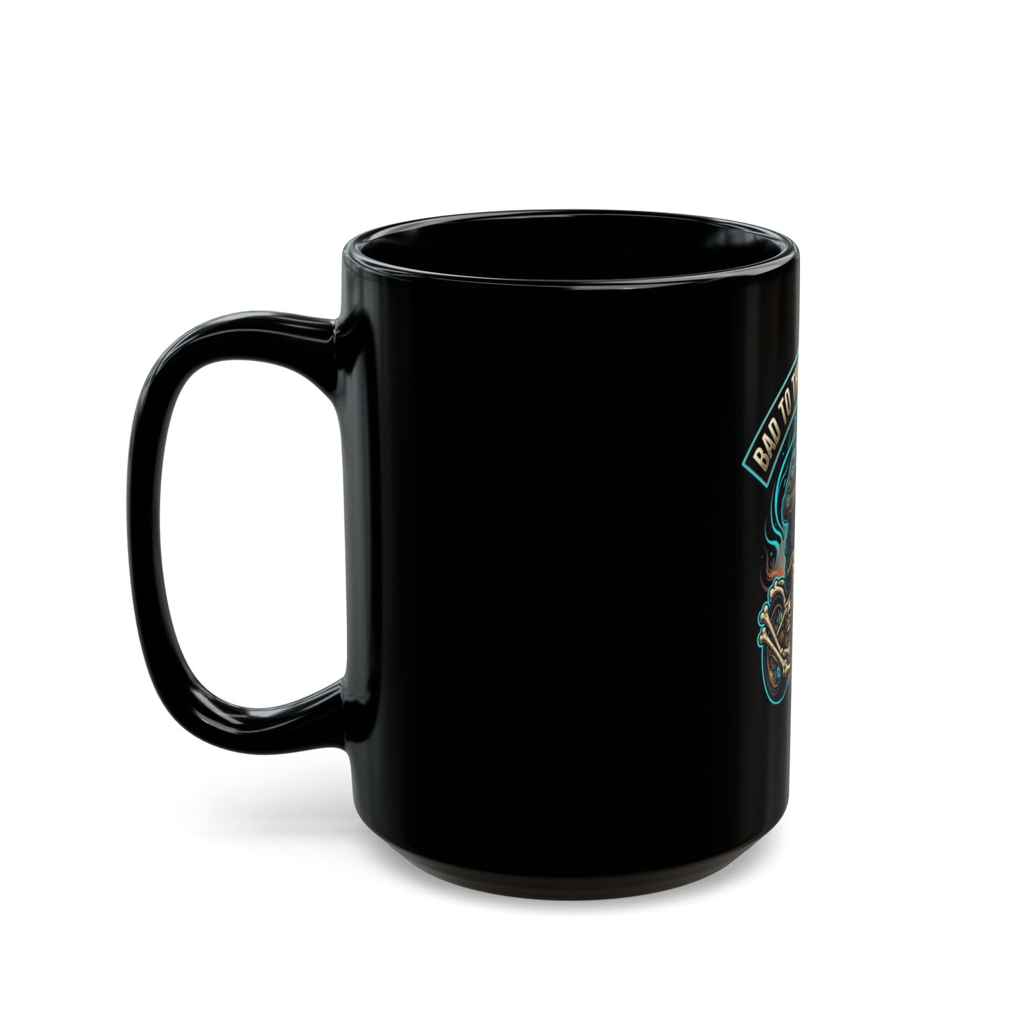 "Bad to the Bone Marrow" Black Ceramic Mug