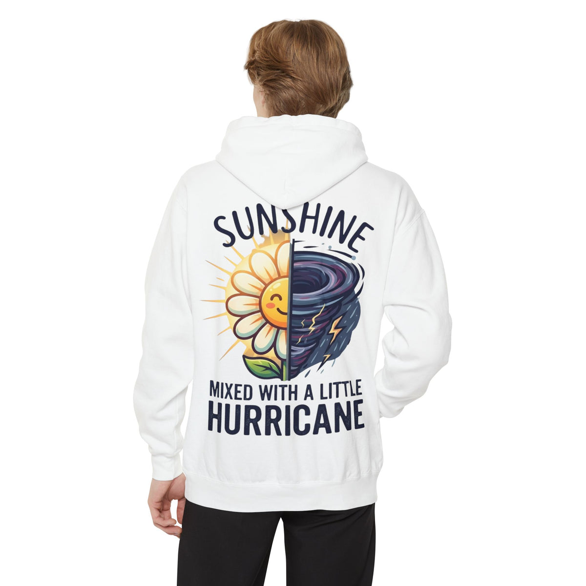 Color: White | Sunshine Mixed With A Little Hurricane Garment-Dyed Hoodie
