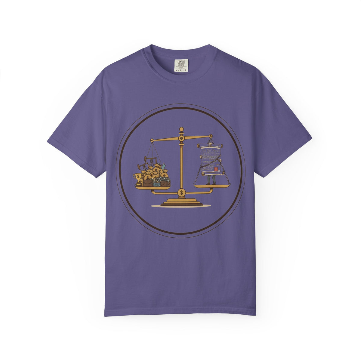 Color: Grape | The Economic Balance Unisex Garment-Dyed T-shirt