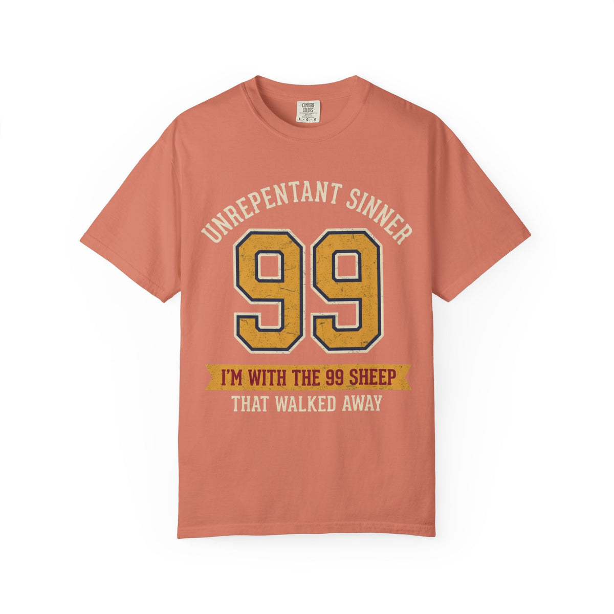 "Good Book Series 99 Unrepentant Sinner" Unisex Garment-Dyed Tee