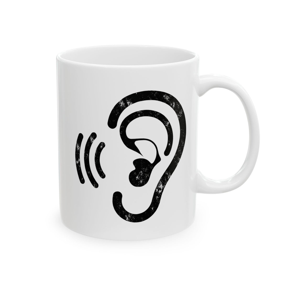 "I'm Only Smiling Because You're Not Listening" White Ceramic Mug — Graphic