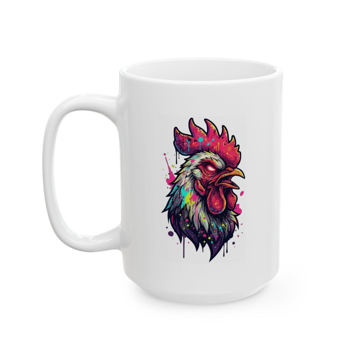 "Chickenshit" White Ceramic Mug — Graphic