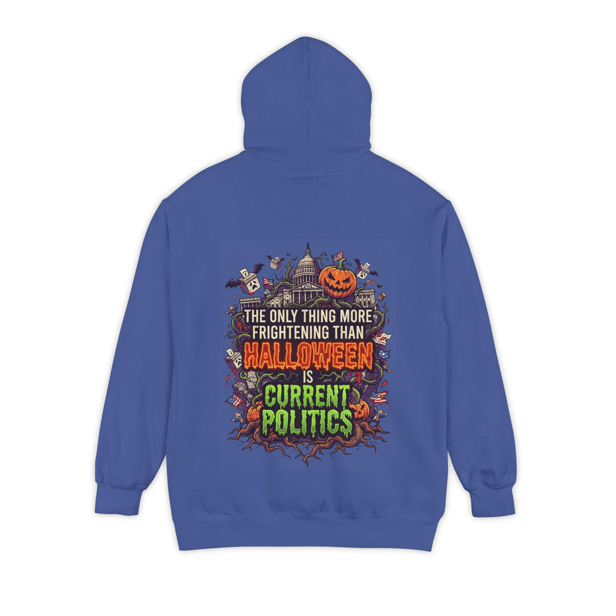 Color: Flo Blue | Current Politics Garment-Dyed Hoodie