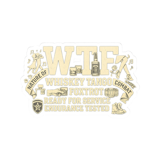 WTF Nature of Combat | Kiss-Cut Sticker — AttitudeShirts