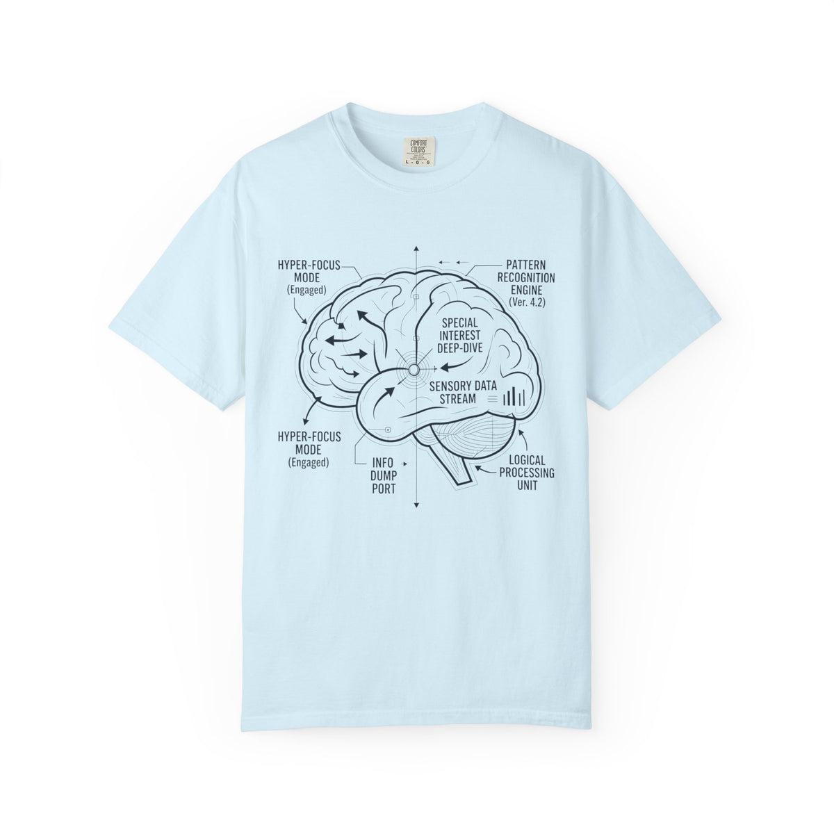 Color: Chambray | Not Broken Unisex Garment-Dyed Tee
