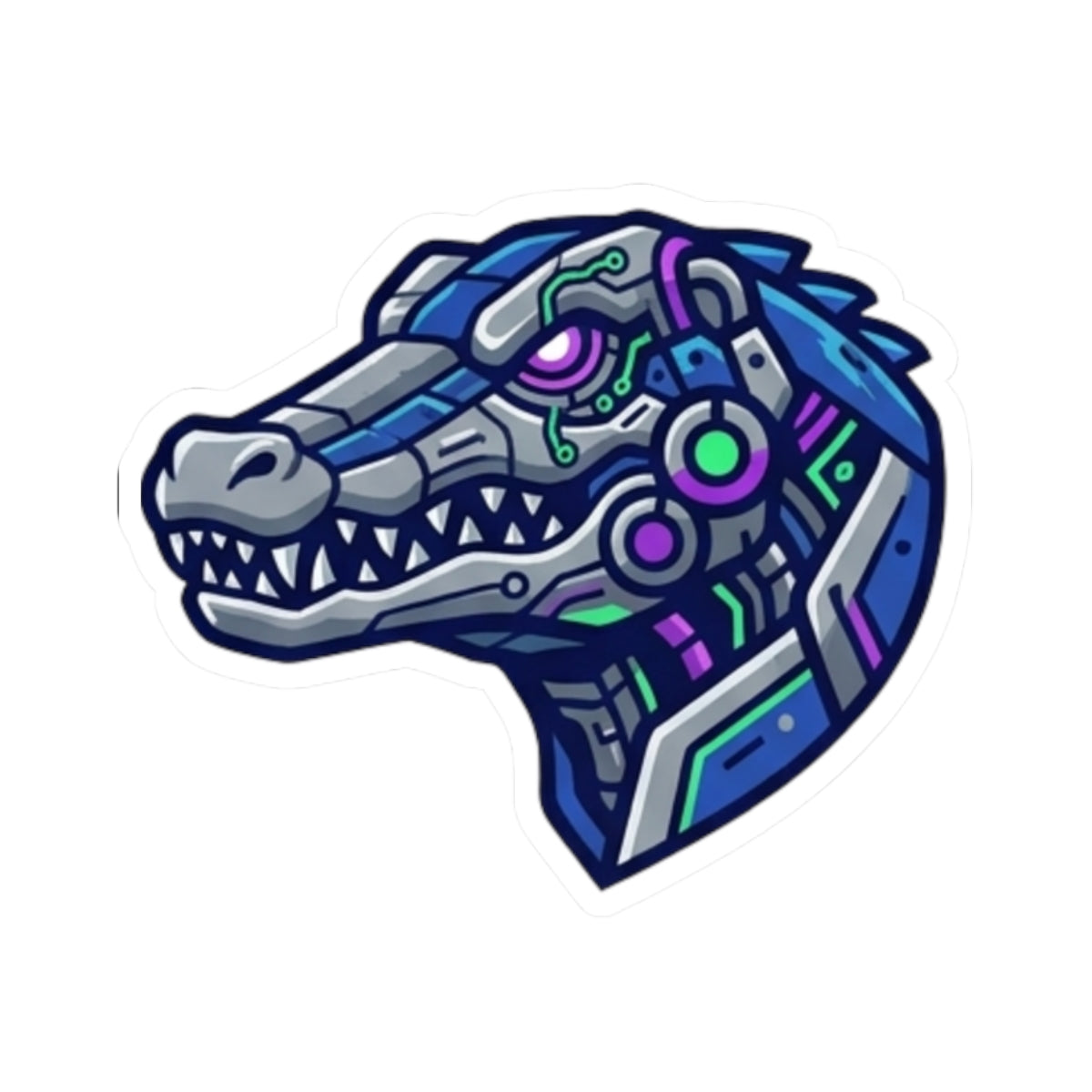 "Cyber Alligator" Sticker