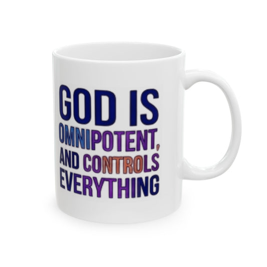 "God Controls Everything" White Ceramic Mug — Graphic
