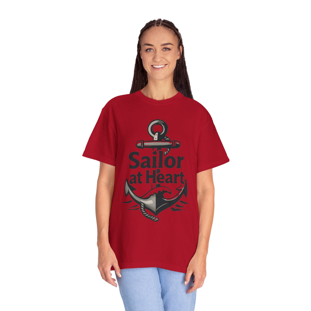"Sailor at Heart-2" Unisex Garment-Dyed T-shirt