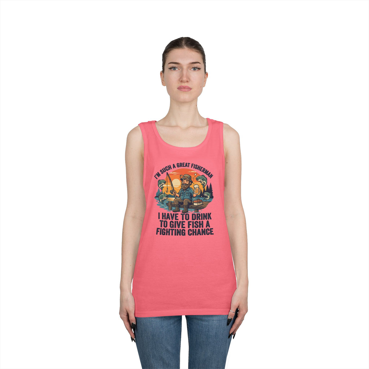 "Drink to Give Fish a Fighting Chance" Tank Top