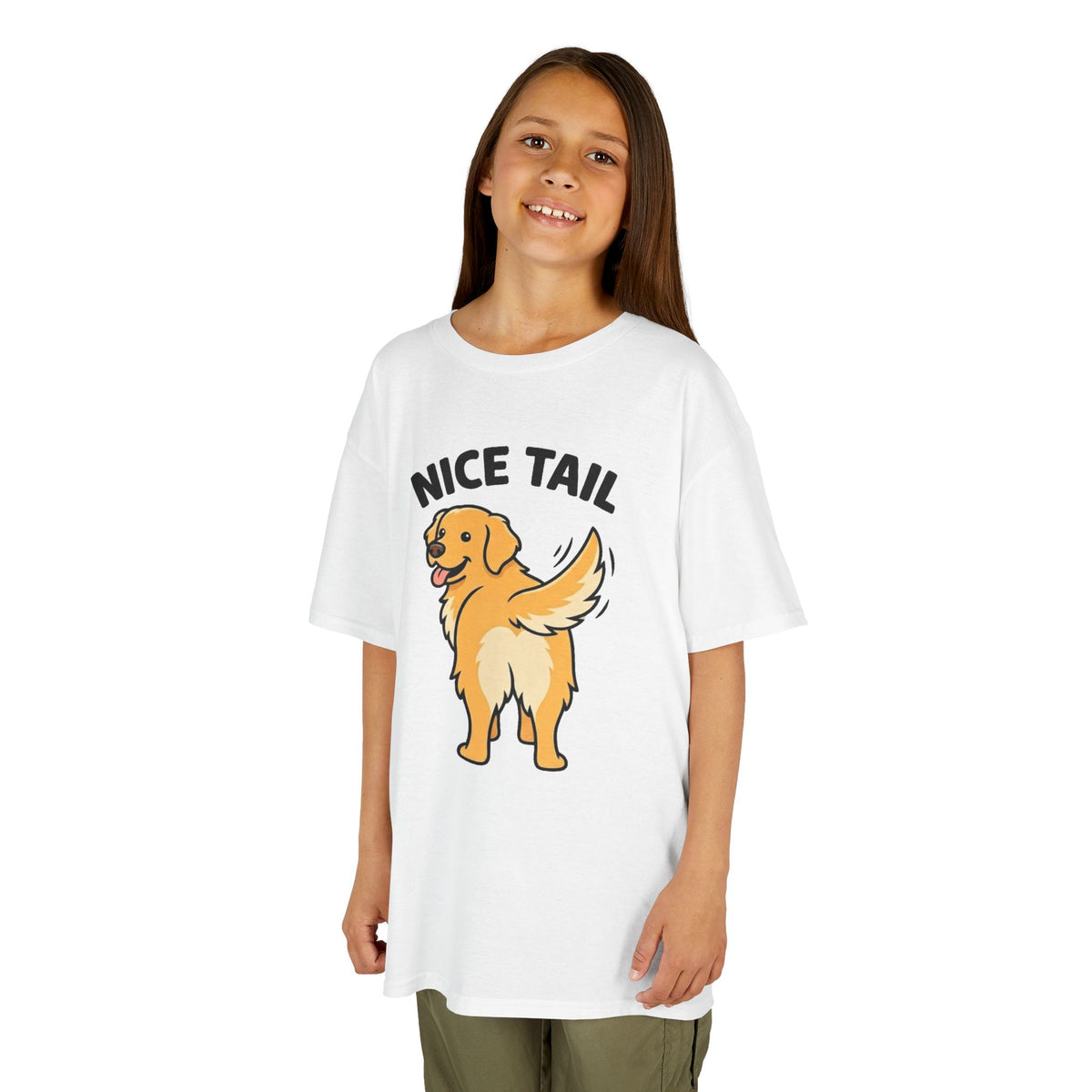 Color: White | Nice Tail Kids Tee