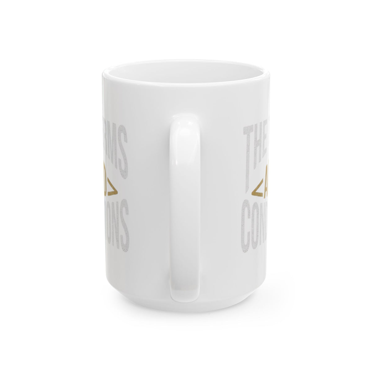 "Terms and Conditions" White Ceramic Mug — Graphic