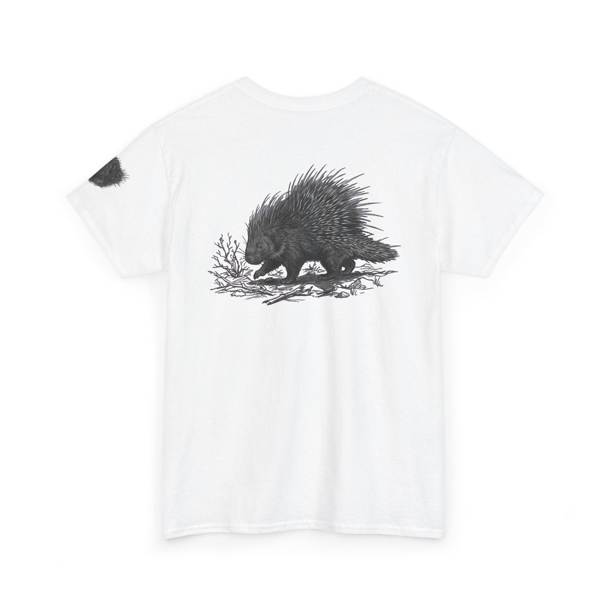 "Pencil Sketch Art Porcupine" Premium Graphic Tee