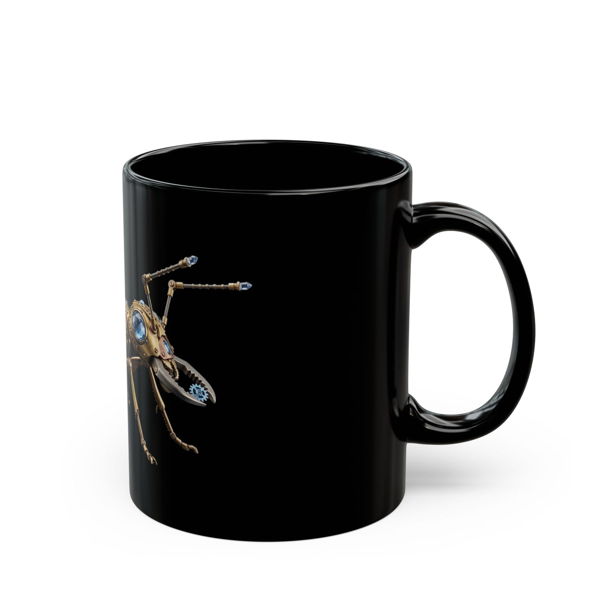 "Cyber Ants" Black Ceramic Mug — Graphic