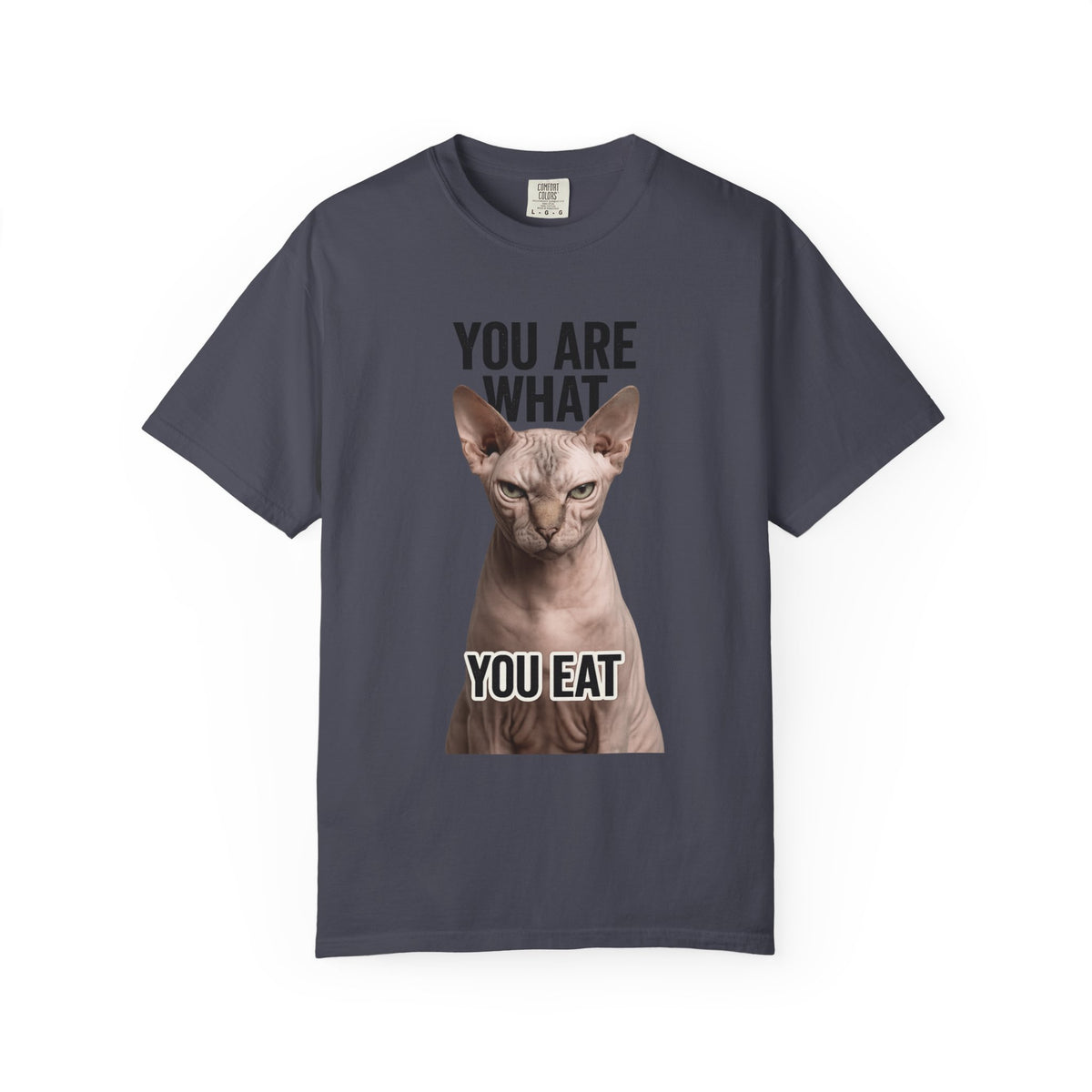 Color: Navy | You Are What You Eat - Cat 1 Unisex Garment-Dyed T-shirt