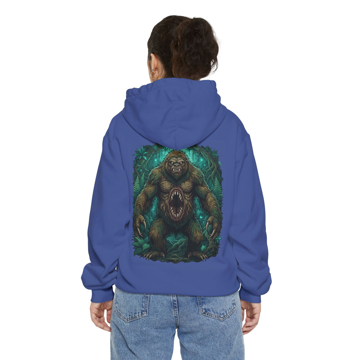 Color: Flo Blue | Mapinguari (Amazon Rainforest) Garment-Dyed Hoodie