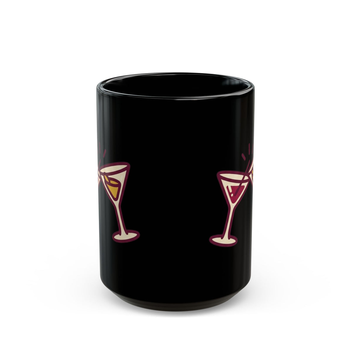 "Thanksgiving Regrets" Black Ceramic Mug — Graphic
