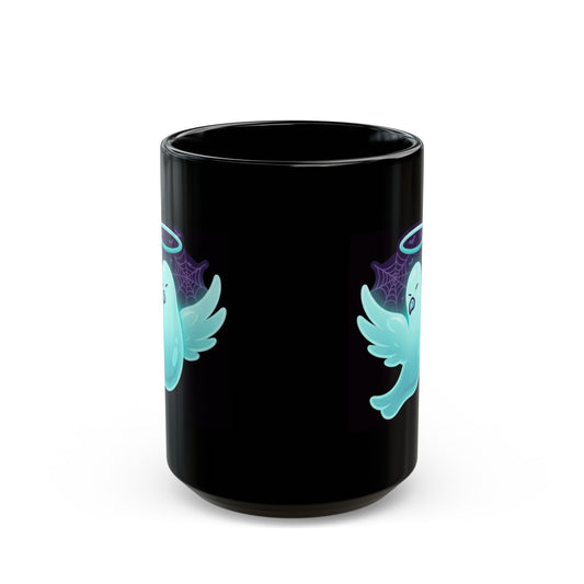 "Holy Spirit of Halloween" Black Ceramic Mug — Graphic