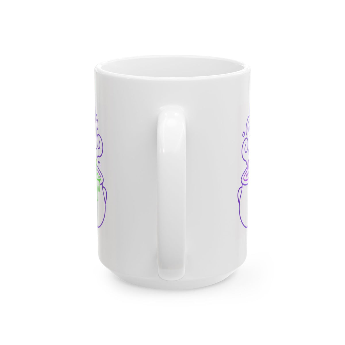 "Ride The Handle, Stir The Pot" White Ceramic Mug — Graphic